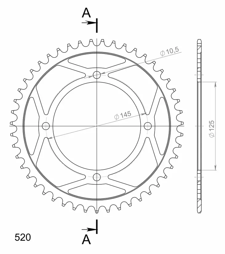 Supersprox / JT Rear sprocket 857.47 - MC Bakdrev - 27-2-857-47 - 1