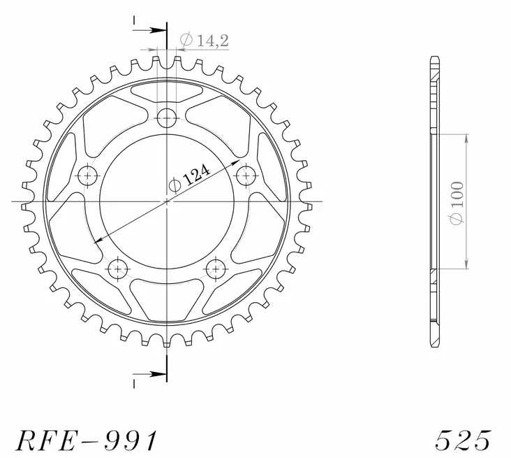 Supersprox / JT Rear sprocket 898.37 - MC Bakdrev - 27-2-898-37 - 1