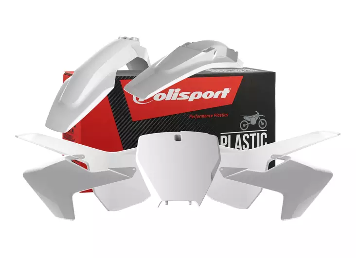 Polisport plastkit TC125/250, FC250/350/450 16-18, Vit - Motocross plastsats - 178-90687 - 1