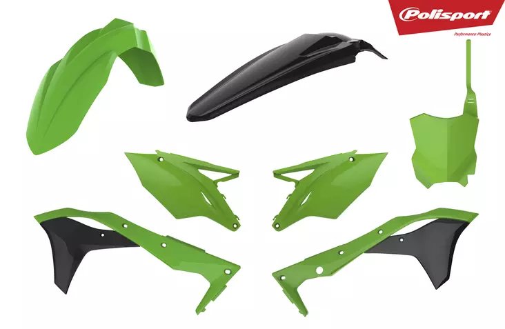 Polisport kit Kawasaki KX450F(16-18), Grön/Svart - Motocross plastsats - 178-90837 - 1
