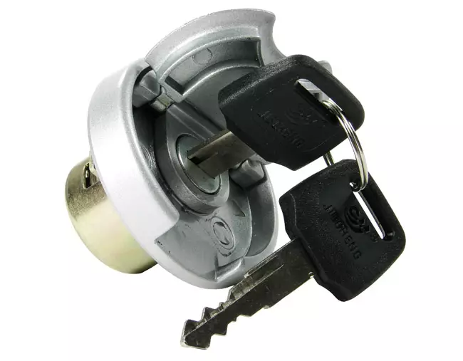 Tanklock, Låsbart, Kina-skotrar 4-T 50cc, Metalltank - Tanklock - 307-2567 - 1