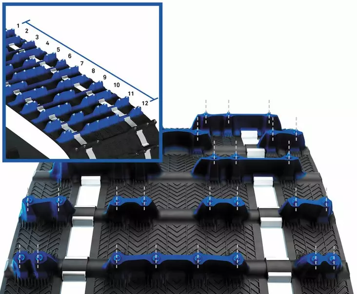 Skotermatta Camso ICE Arrowhead 130, 38x327 2,86" 33 mm - Snöskoter skotermattor - 841-9437 - 2