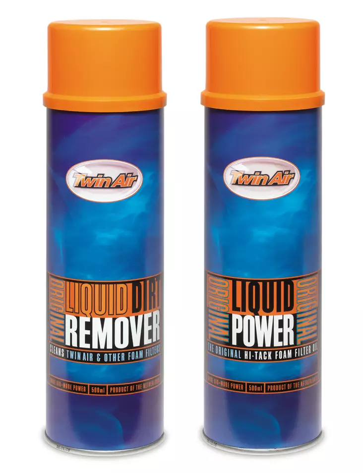 Twin Air Liquid Power Spray + Liquid Dirt Remover Spray Pak (2x500ml) (IMO) - Luftfilteroljor och medel - 201-15-9007 - 1