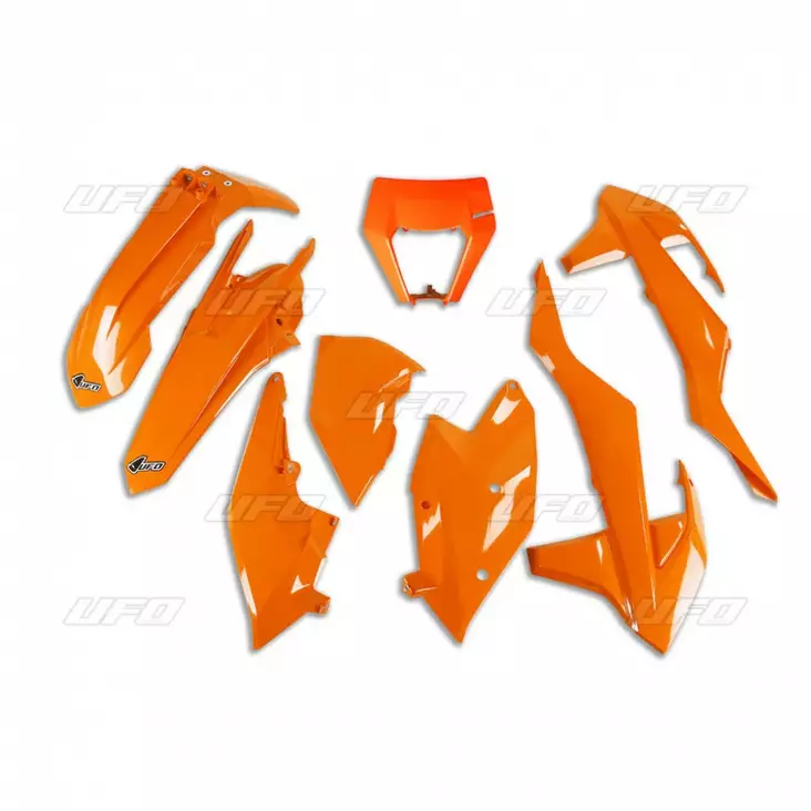 UFO Plastkit 6-delar Orange 127 KTM EXC/EXC-F 125-450 17-19 - Motocross plastsats - 650-K523-127 - 1