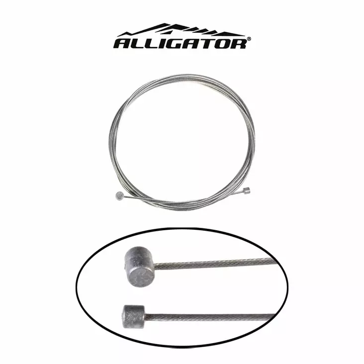 Växelwire ALLIGATOR dubbelhuvad 1,2x2000mm - Växelvajrar - 60697 - 1