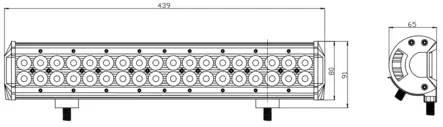 Kinwons Led Ramp 10-30V 108W Combo - MC Lampor och arbetsljus - 109-87108 - 2