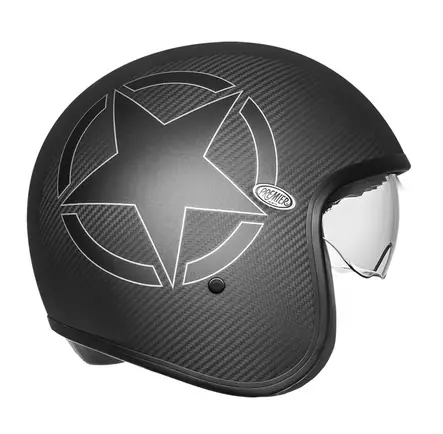 Motorcykelhjälm Premier Vintage Evo Star Carbon BM - MC öppningsbara och öppna hjälmar - 647-21148 - 2