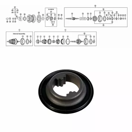 SHIMANO NEXUS 7-V (SG-7C25), kona höger med packning - Baknav Shimano 7-v - 64208 - 1