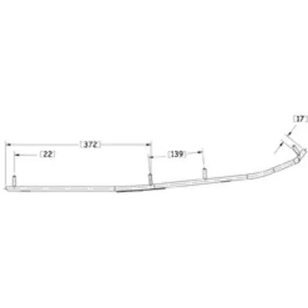 Sno-X Ripper Four Styrstål 4" Hårdmetall Yamaha - Snöskoter styrskenor - 881-4658 - 1