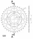 Supersprox / JT Rear sprocket 604.38 - MC Bakdrev - 27-2-604-38 - 1