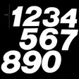 TMV MX Siffror 150mm White '8' (3pcs) - Motocross nummerplåt - 391-020328 - 1
