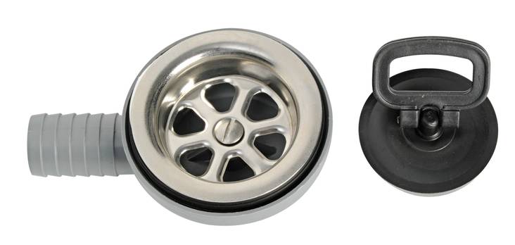 Rostfri sidodrän 90° - Lavoarer - M50-186-98 - 1