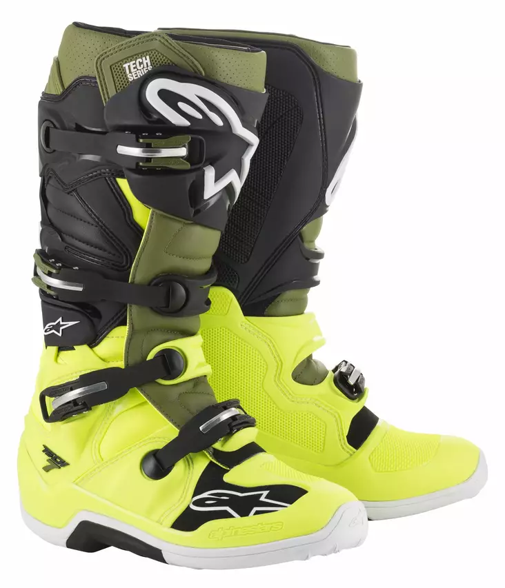 Alpinestars crosstövel Tech 7 fluogul/militärgrön - Crosstövlar - D254628 - 1