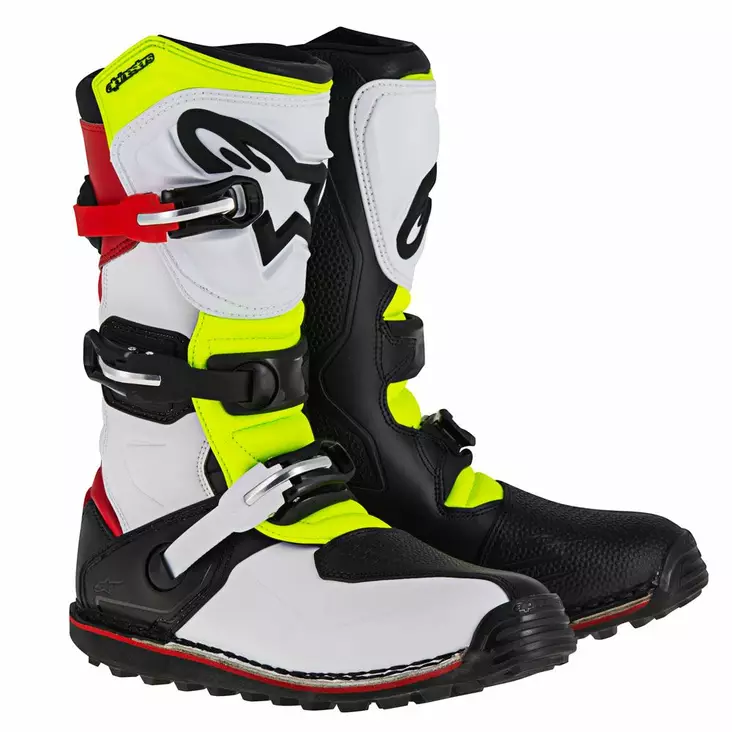 Alpinestars crosstövel Tech T, vit/röd/fluogul/svart - Crosstövlar - D225498 - 1