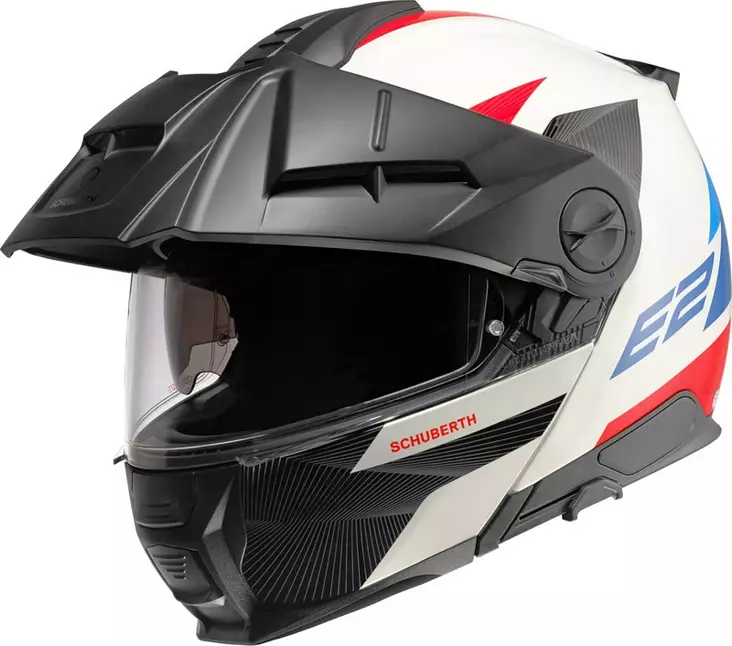 Schuberth Öppningsbar Hjälm E2 Defender Vit/Blå - MC öppningsbara och öppna hjälmar - 51-2318 - 2