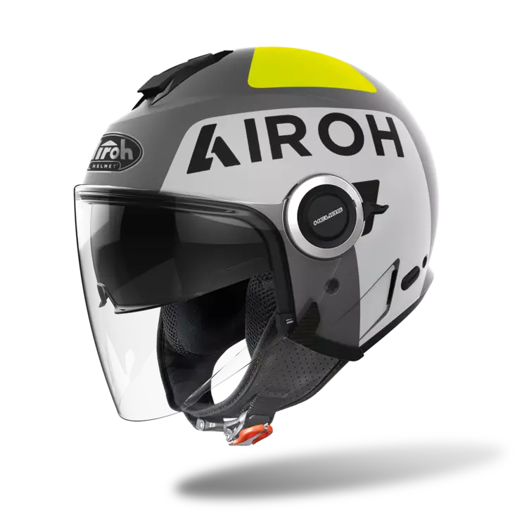 Öppen hjälm Airoh Helios Up, matt grå - MC öppningsbara och öppna hjälmar - 57-2278 - 1