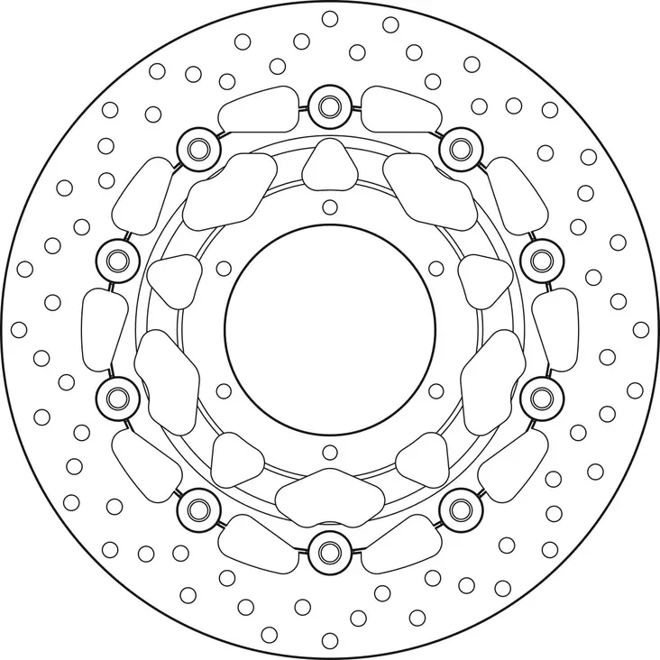 Brembo Serie Oro flytande bromsskiva - MC Bromsskivor - 232-78B40838 - 1