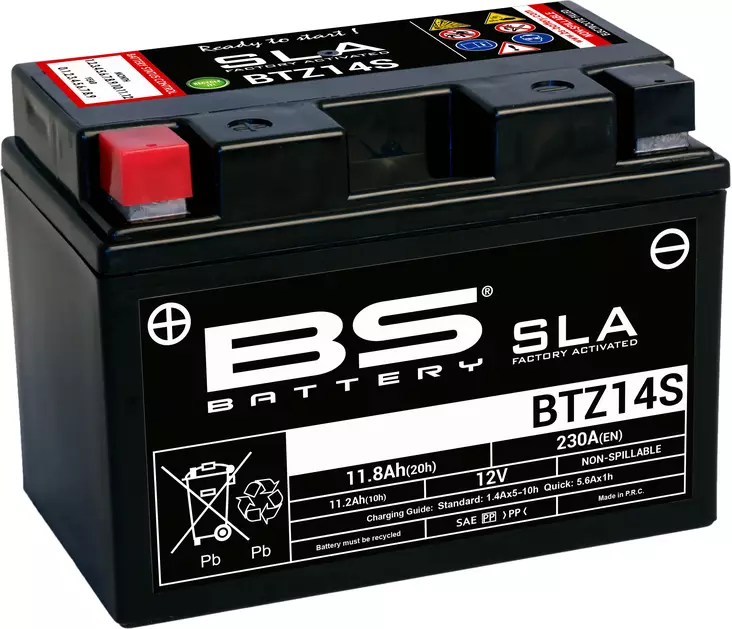 BS Battery BTZ14S (FA) SLA - Sealed & Activated - BS batteri - 140-300638 - 1