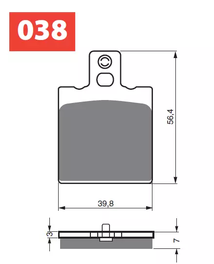 GOLDFREN Bromsbelägg 038 Ceramic Carbon AD - Motocross bromsbelägg - 46-12-038 - 1