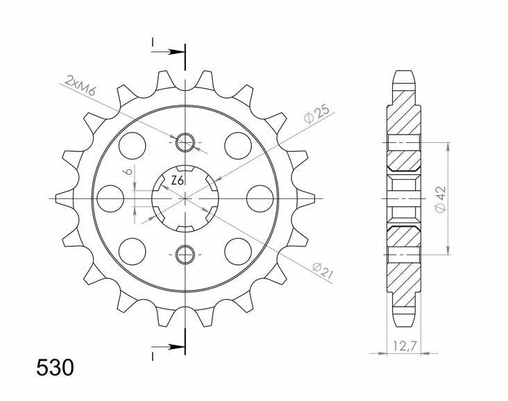 Supersprox / JT Front sprocket 288.18 - MC Framdrev - 27-1-288-18 - 1