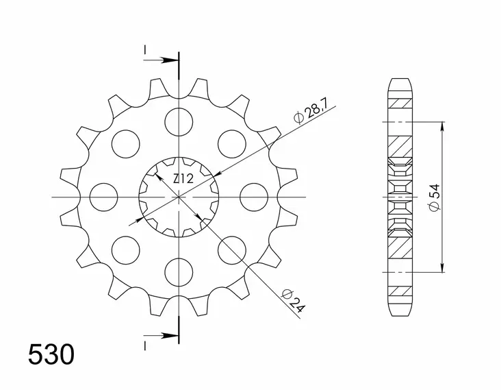 Supersprox / JT Front sprocket 517.18 - MC Framdrev - 27-1-517-18 - 1