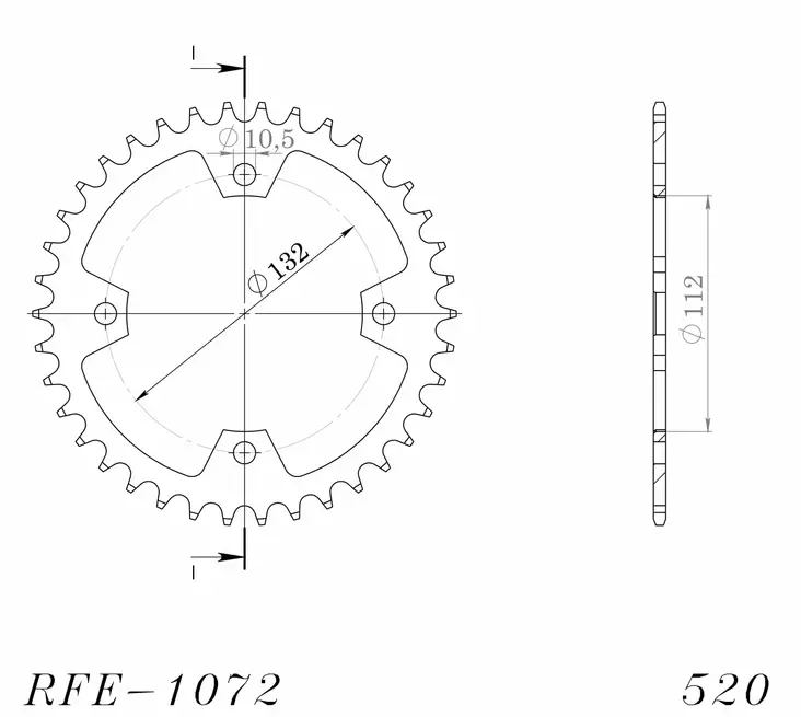 Supersprox / JT Rear sprocket 1072.38 - MC Bakdrev - 27-2-1072-38 - 1