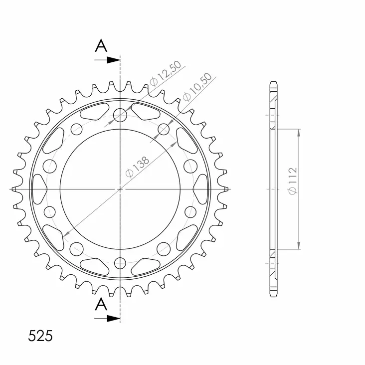 Supersprox / JT Rear sprocket 1304.38 - MC Bakdrev - 27-2-1304-38 - 1