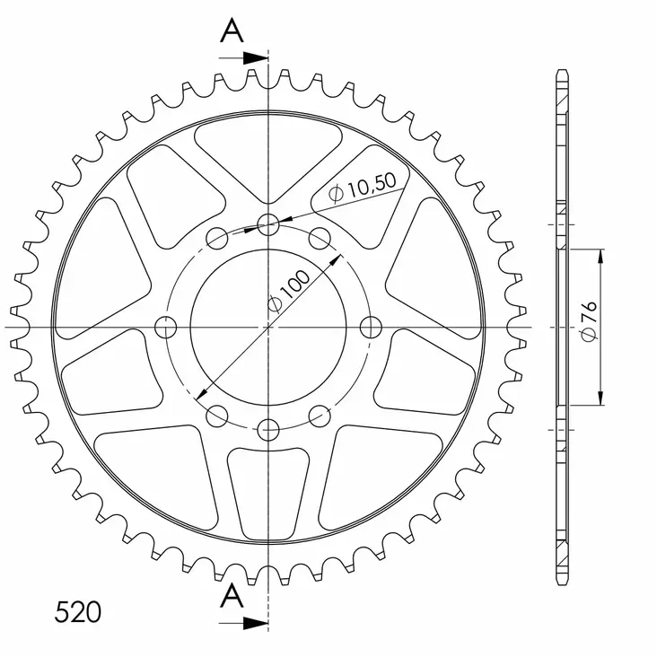 Supersprox / JT Rear sprocket 1825.48 - MC Bakdrev - 27-2-1825-48 - 1