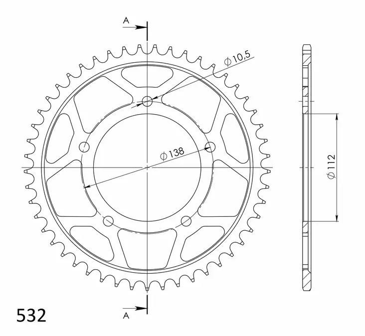 Supersprox / JT Rear sprocket 1873.48 - MC Bakdrev - 27-2-1873-48 - 1