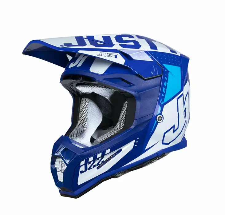 Just1 Crosshjälm J-22 F Falcon Vit/Blå - Crosshjälmar - 604-230018 - 1