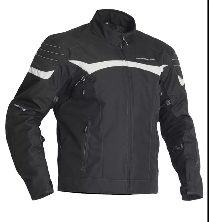 Textiljacka Lindstrands Cheops, svart/offwhite - MC jackor - 720-52440002-48 - 1