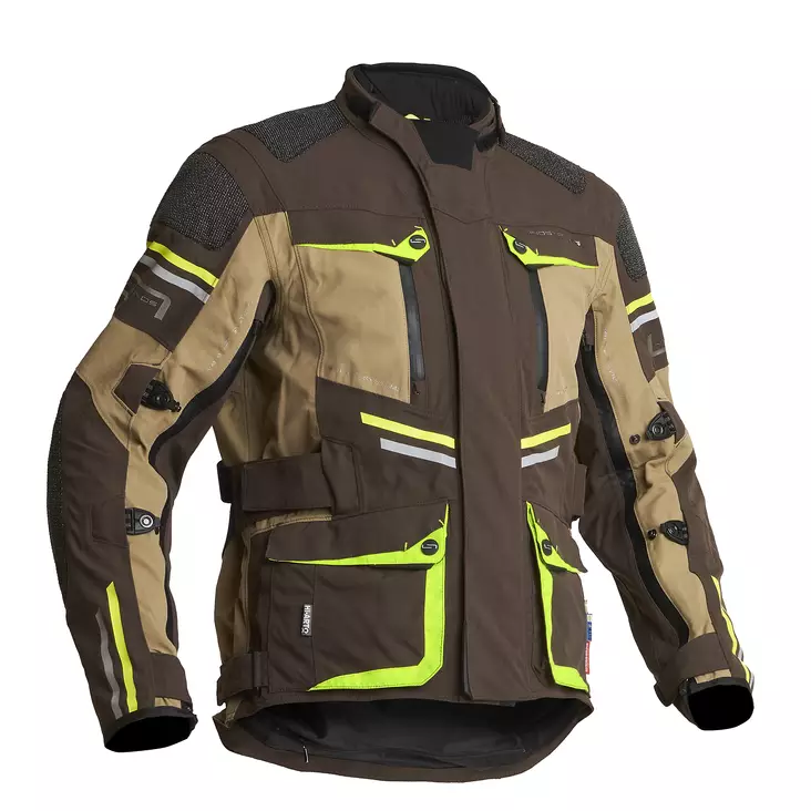Textiljacka Lindstrands Sunne, brun/gul - MC jackor - 720-21060234-48 - 1