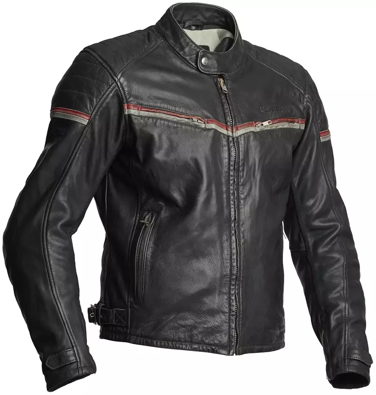 Skinnjacka Halvarssons Eagle, svart/röd - MC skinnjackor - 710-68553006-48 - 1