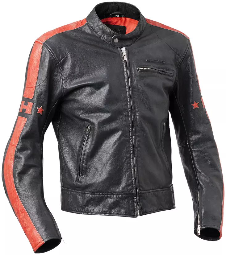 Halvarssons Skinnjacka Seventy Svart/röd 48 - MC skinnjackor - 710-68313006-48 - 1