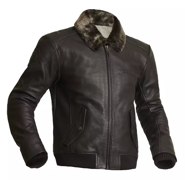 Skinnjacka Halvarssons Torsby, brun - MC skinnjackor - 710-22020337-48 - 1