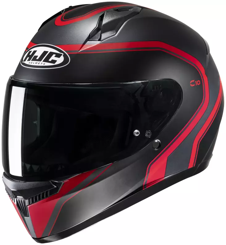 Motorcykelhjälm HJC C10 Elie, svart/röd MC1SF - MC integralhjälmar - 630-23118 - 1