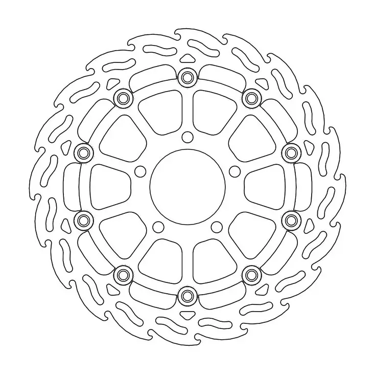 Moto-Master Flame Bromsskiva fram höger Suzuki: GSX 600-750, SV 650 - MC Bromsskivor - 235-112038 - 1