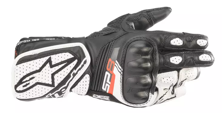 Alpinestars SP-8 v3 MC-handskar för kvinnor, svart/vit - MC handskar - D378168 - 1