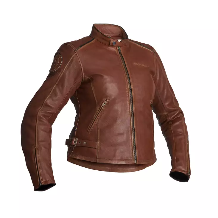 MC skinnjacka Halvarssons Nyvall för damer, brun - MC skinnjackor - 710-22010430-38 - 1