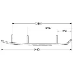 Ohjausrauta - Snöskoter styrskenor - 88-1818 - 1