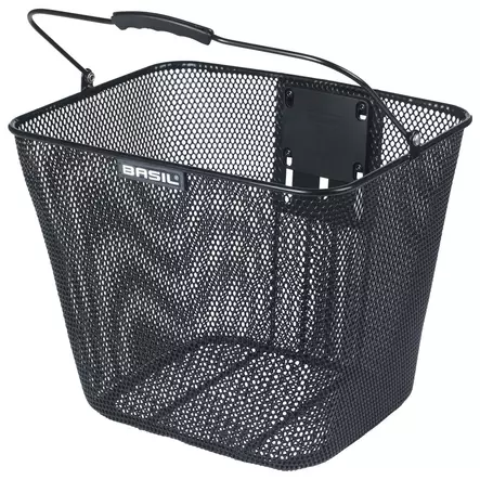Framkorg BASIL Bilbao med styrstamsfäste, svart - Varukorgar - 10239 - 1