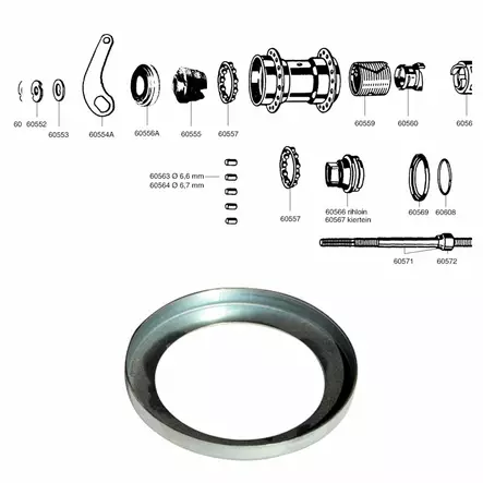 Dammskydd FAVORIT höger, 1-vxl - Baknav Favorit 1-v - 60569 - 2