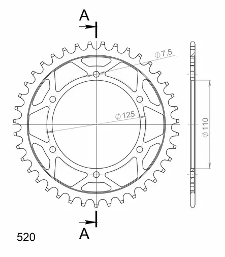 Supersprox / JT Rear sprocket 13,39 - MC Bakdrev - 27-2-13-39 - 1