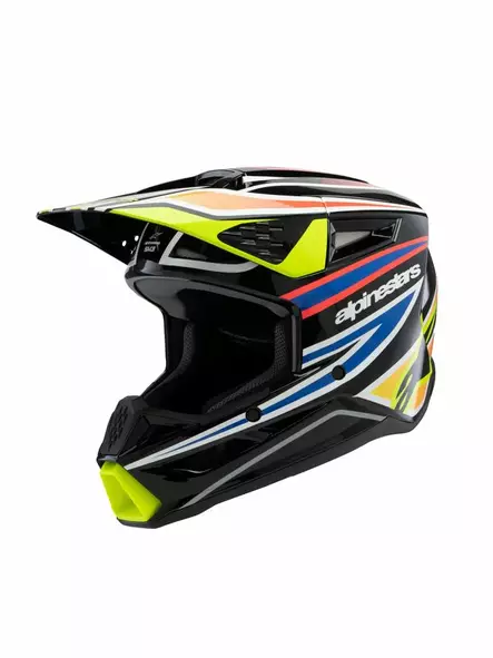 Crosshjälm Alpinestars SM3 Wurx, svart/gul FL/blå - Barns crosshjälmar - D495419 - 1