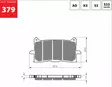 GOLDFREN Bromsbelägg 379 Ceramic carbon AD - ATV bromsbelägg - 48-12-379 - 1