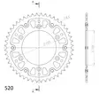 Supersprox Stealth Rear sprocket HO CR/CRF 87- Gold 48 - Motocross bakdrev - 272-210-RST-48-9 - 1