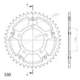 Supersprox Stealth Rear sprocket Gold - MC Bakdrev - 272-489-RST-41-9 - 2