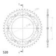 Supersprox Stealth Rear sprocket Gold - MC Bakdrev - 272-5-RST-45-9 - 2