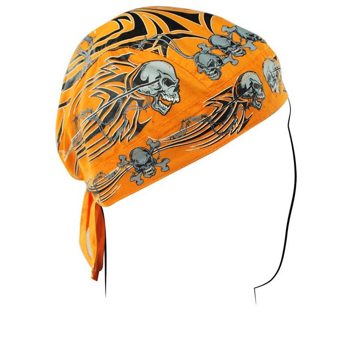 Flydanna Orange Tribal Skull - Hjälmhuvor och balaclavas - Z669 - 1