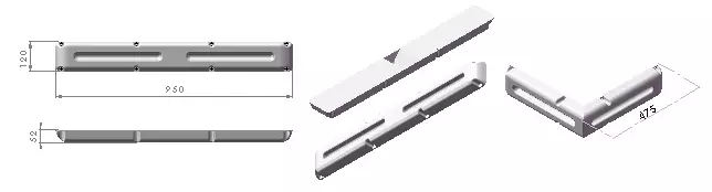 Dan-Fender Mini Multi Dock Bryggfender vit 950 x 120 x 52mm - Fendrar - 507-54053709 - 1